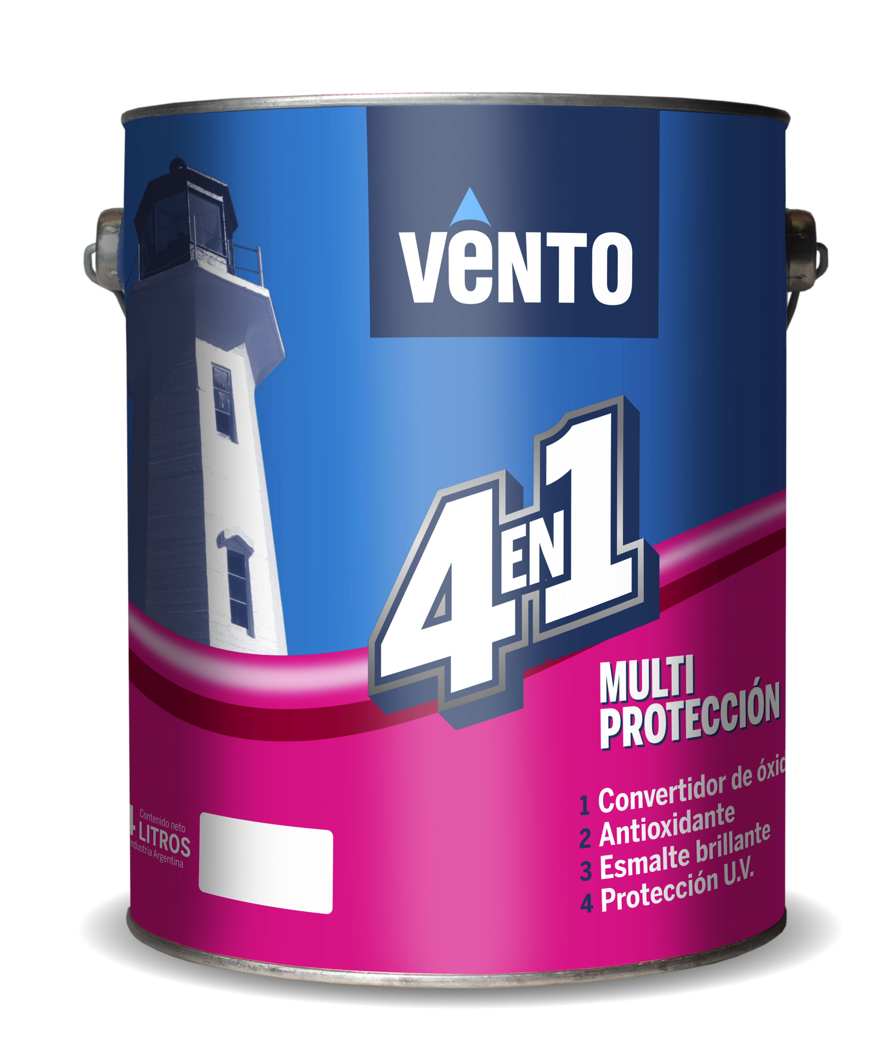 VENTO 4 en 1 AZUL TRAFUL (PACK X 4) X 1L.