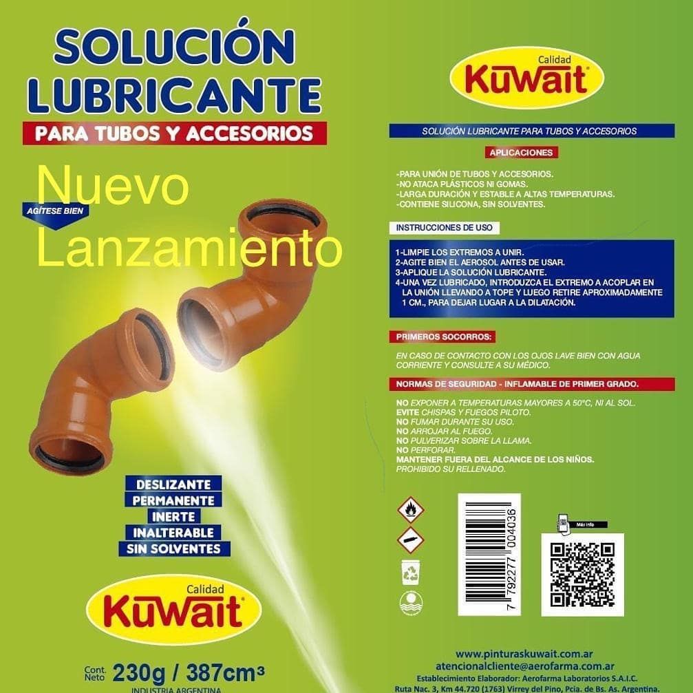 SOLUCION LUBRICANTE P/ CA?OS EN AEROSOL X  CM3